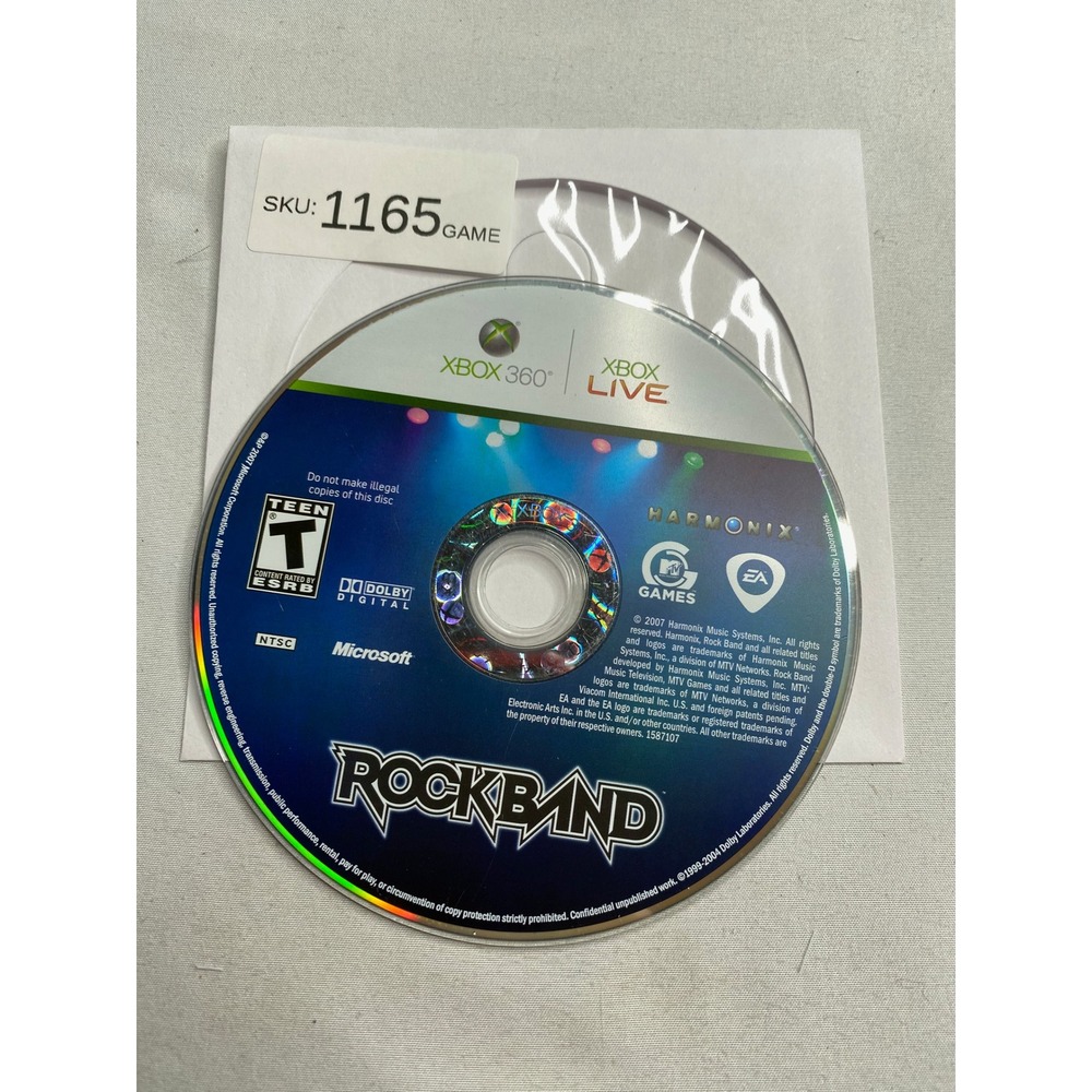 Rock Band Xbox 360 Video Game Disc Only